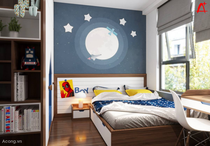 Thiết kế nội thất chung cư Eco Green: phòng trẻ con