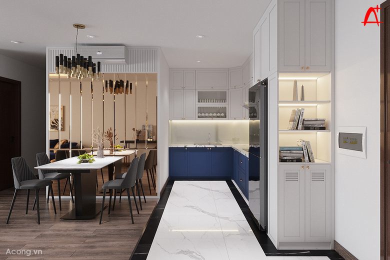 Thiết kế nội thất căn hộ cho thuê Ecolake View: phòng bếp