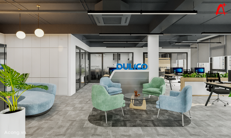 Thiết kế nội thất văn phòng công ty Dulico: khu khách đợi