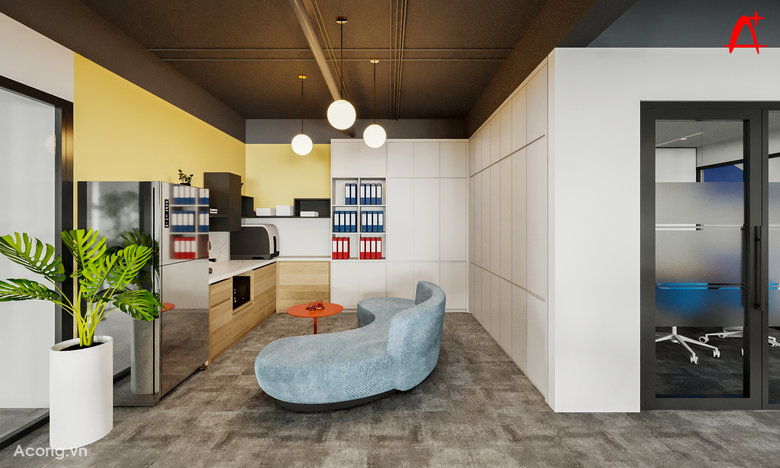 Thiết kế nội thất văn phòng công ty Dulico: pantry