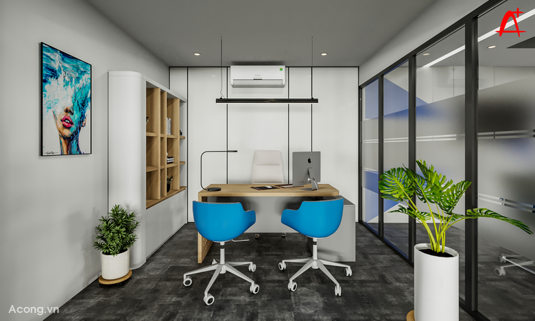 Thiết kế nội thất văn phòng công ty Dulico: phòng phó giám đốc