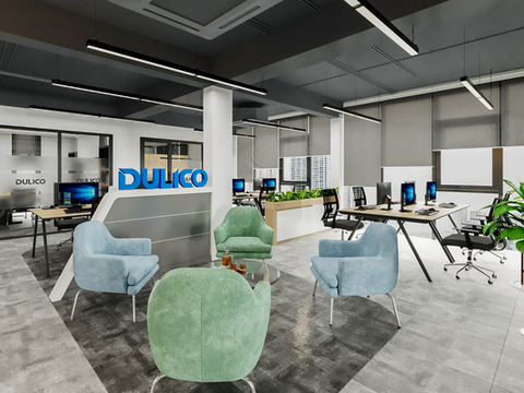 Nội thất văn phòng công ty Dulico- Hiện đại và mạnh mẽ!