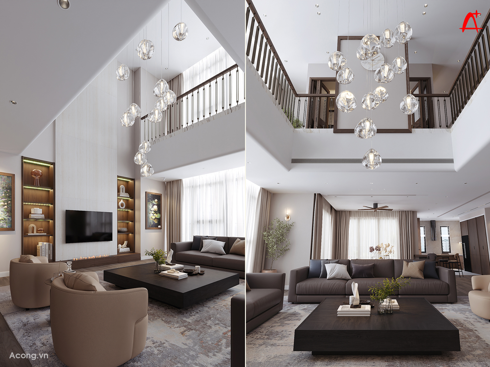 A Cộng thiết kế kh&ocirc;ng gian th&ocirc;ng tầng