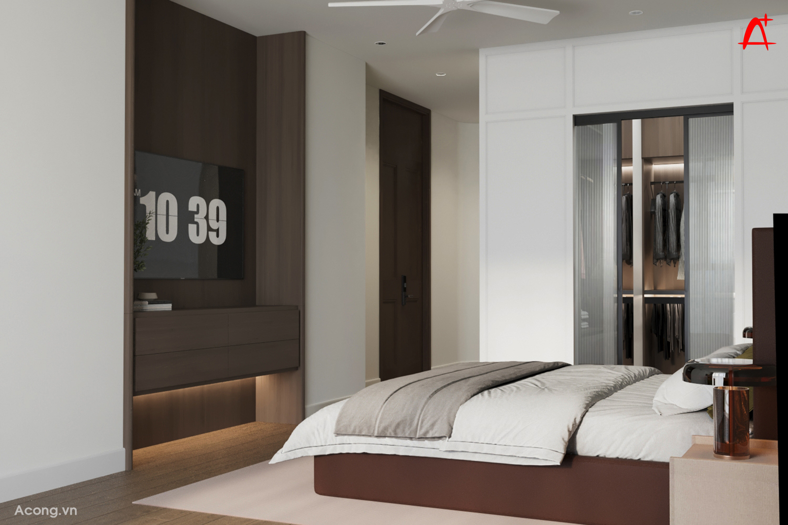 Kh&ocirc;ng gian ph&ograve;ng ngủ master