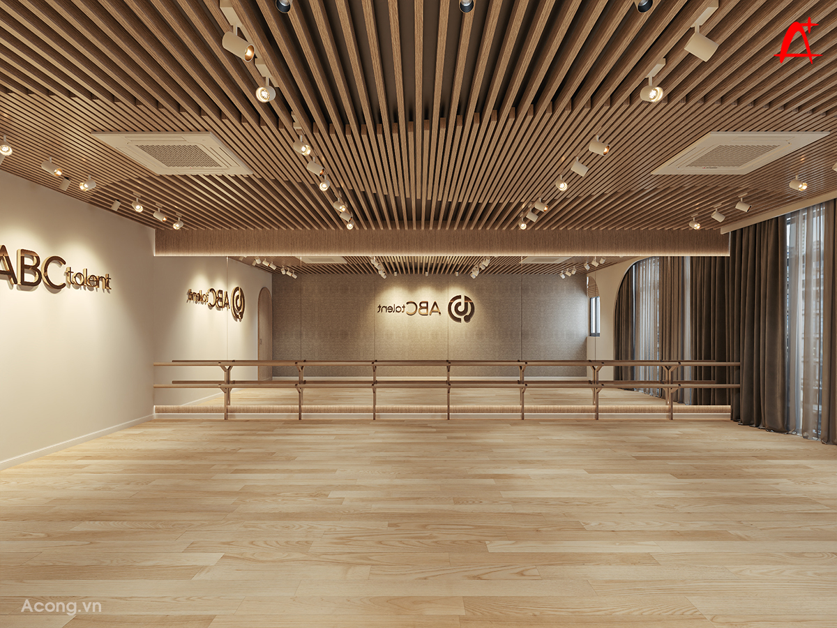 G&oacute;c nh&igrave;n ph&ograve;ng nhảy với hệ gương to&agrave;n diện tạo chiều s&acirc;u kh&ocirc;ng gian