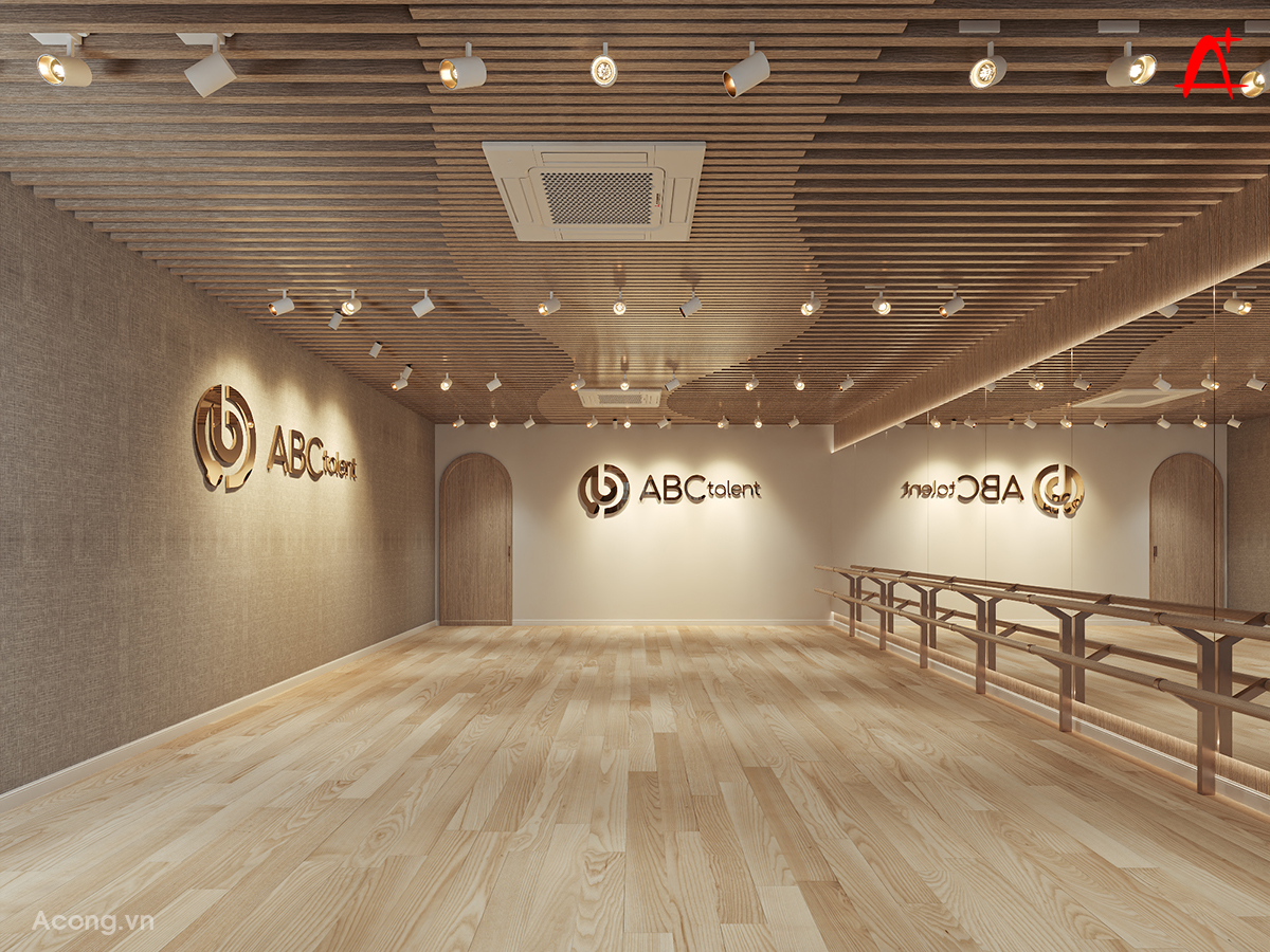 Thiết kế trần nan gỗ ph&ograve;ng nhảy gi&uacute;p tăng ti&ecirc;u &acirc;m